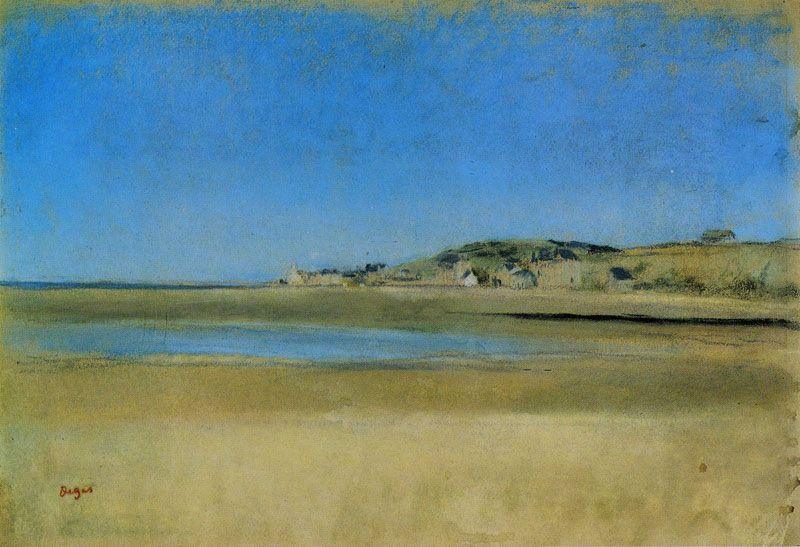 pintura Casas Junto Al Mar - Edgar Degas