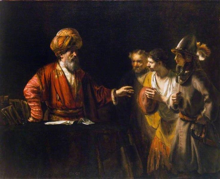 pintura Centurión Cornelio (El sirviente despiadado) - Rembrandt