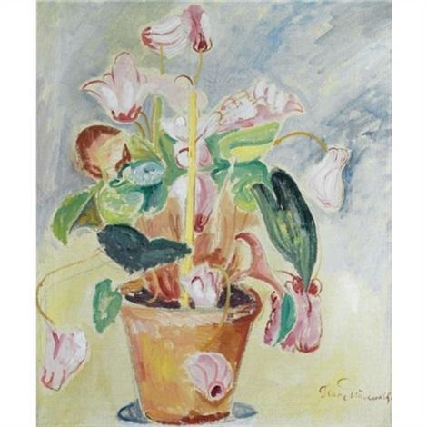 pintura Ciclamen - Isaac Grunewald