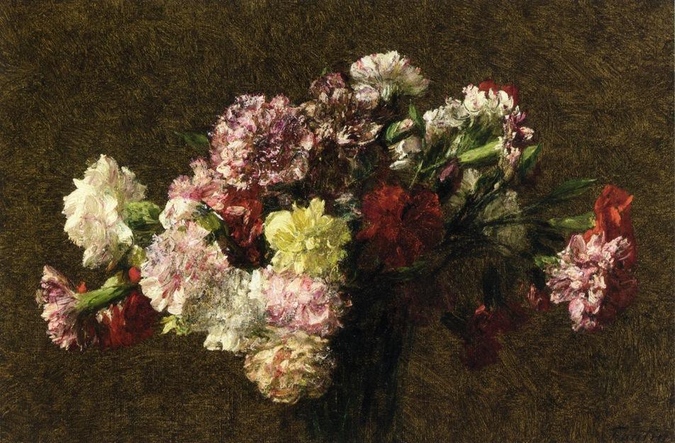 pintura Claveles - Henri Fantin-Latour