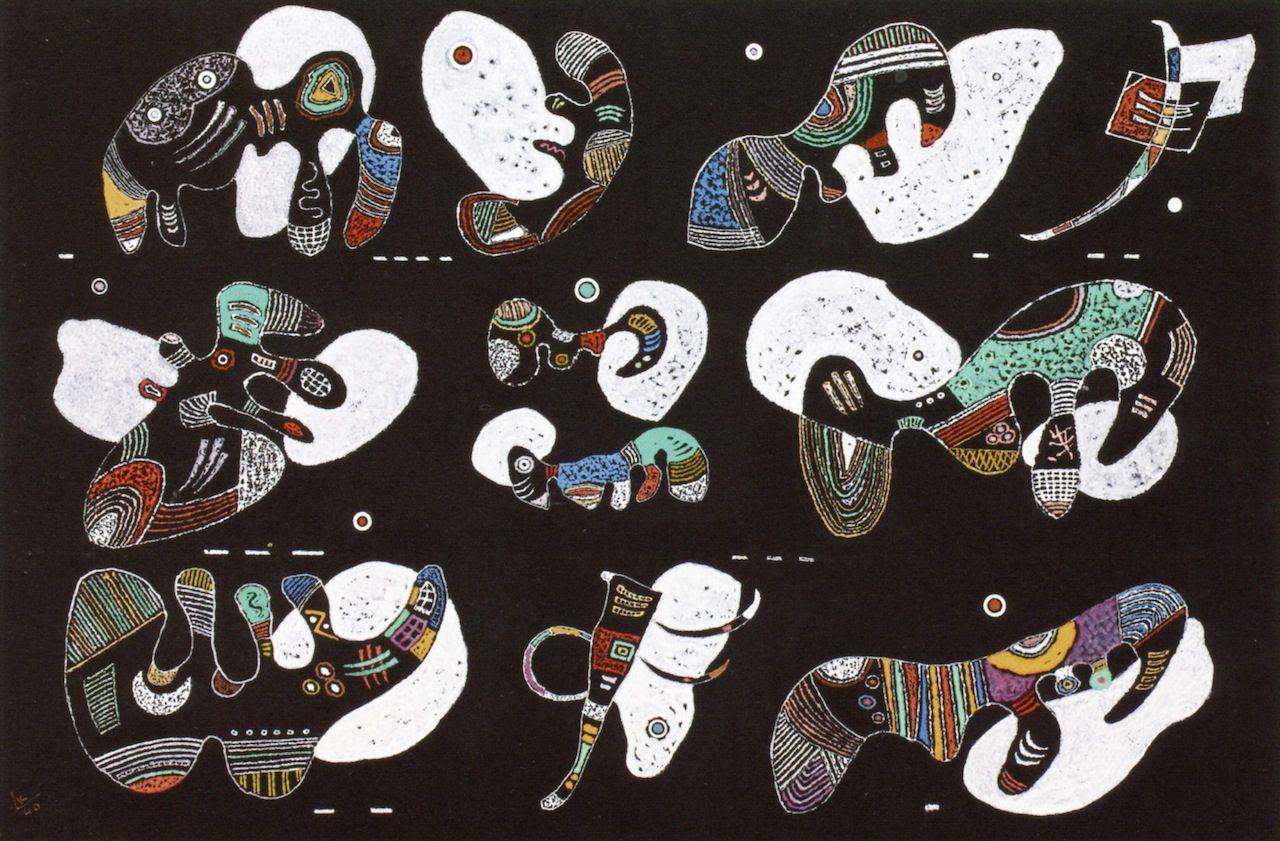 pintura Composición Con Formas Blancas - Wassily Kandinsky
