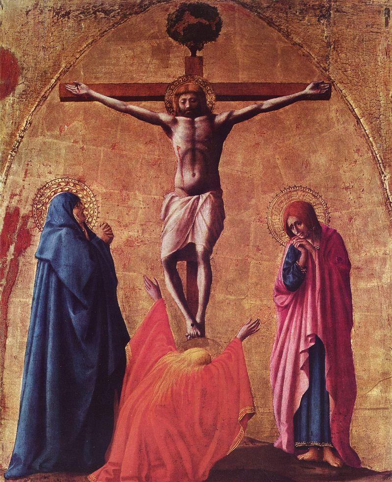 pintura Crucifixión - Masaccio