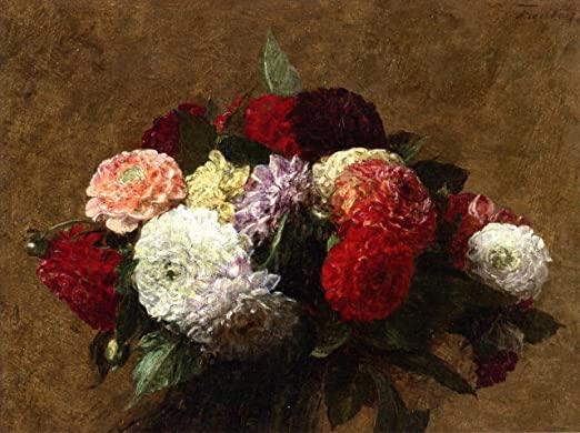 pintura Dalias - Henri Fantin-Latour