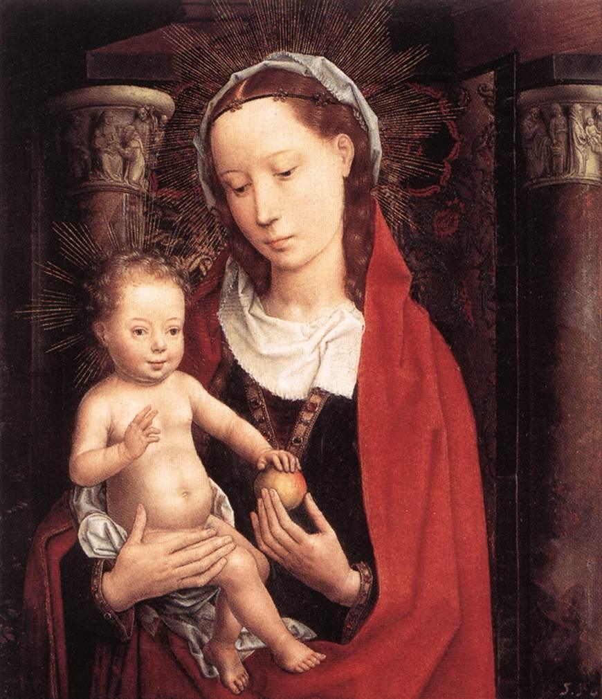 pintura De Pie La Virgen Y El Niño - Hans Memling