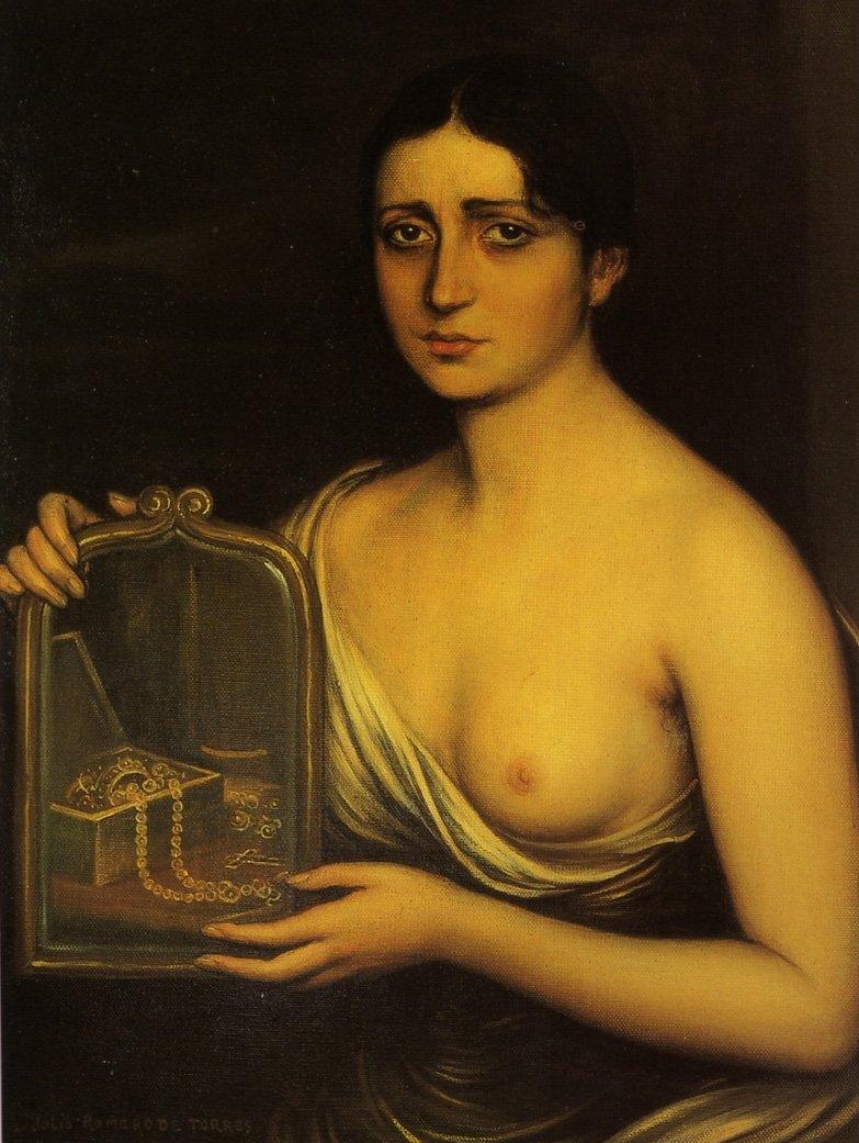 pintura Descontenta - Julio Romero de Torres