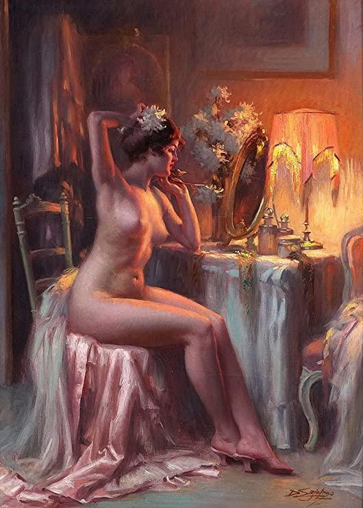 pintura Desnuda En Su Tocador - Delphin Enjolras
