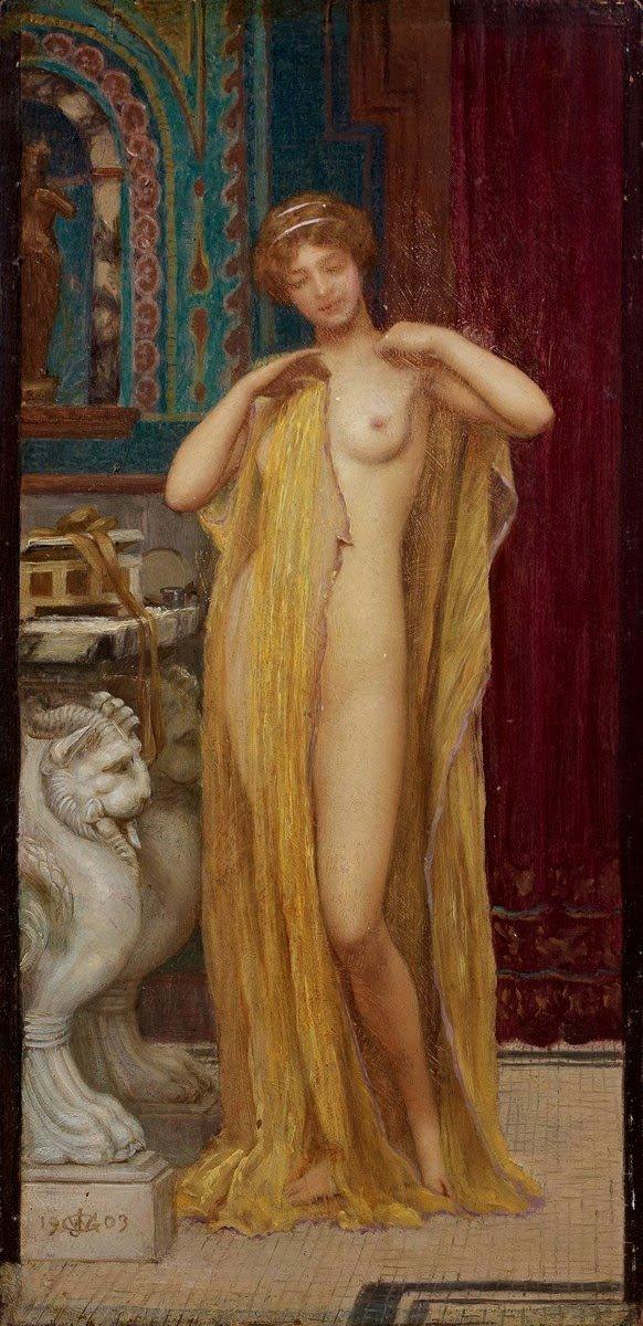 pintura Después Del Baño, Estudio - John William Godward