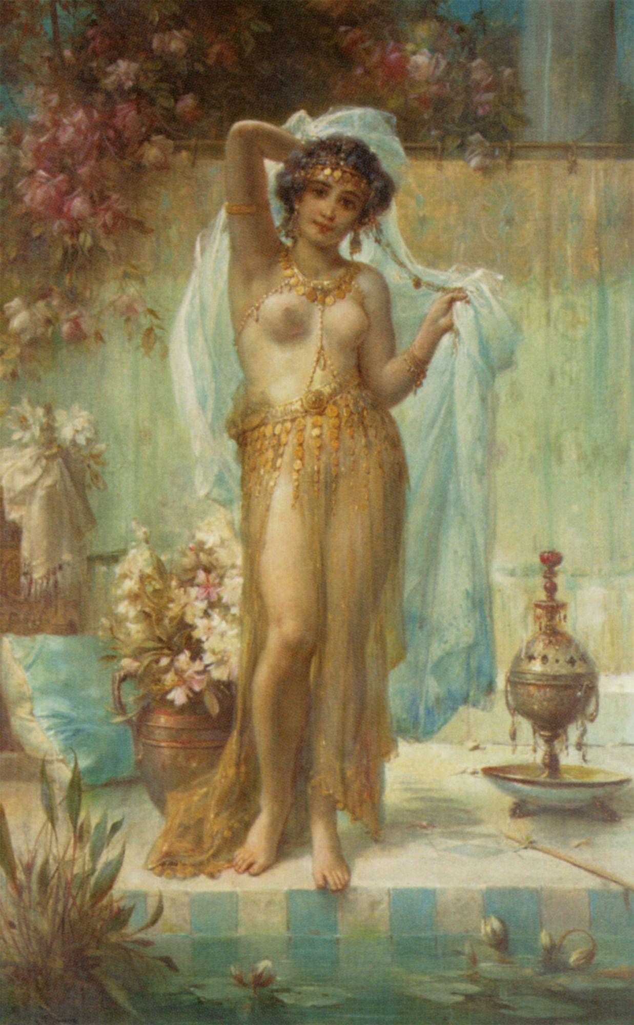 pintura Después Del Baño - Hans Zatzka