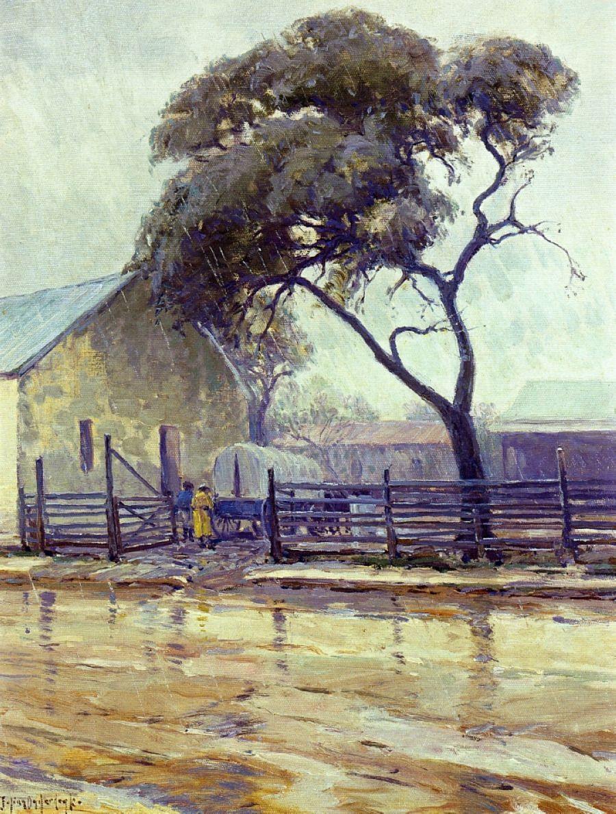pintura Día Lluvioso En Bandera - Julian Onderdonk