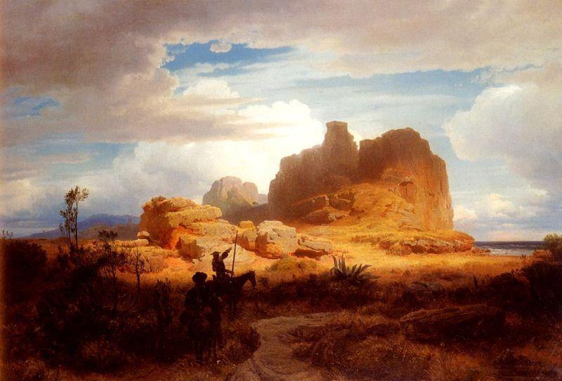 pintura Don Quijote Y Sancho Panza - Achenbach Andreas