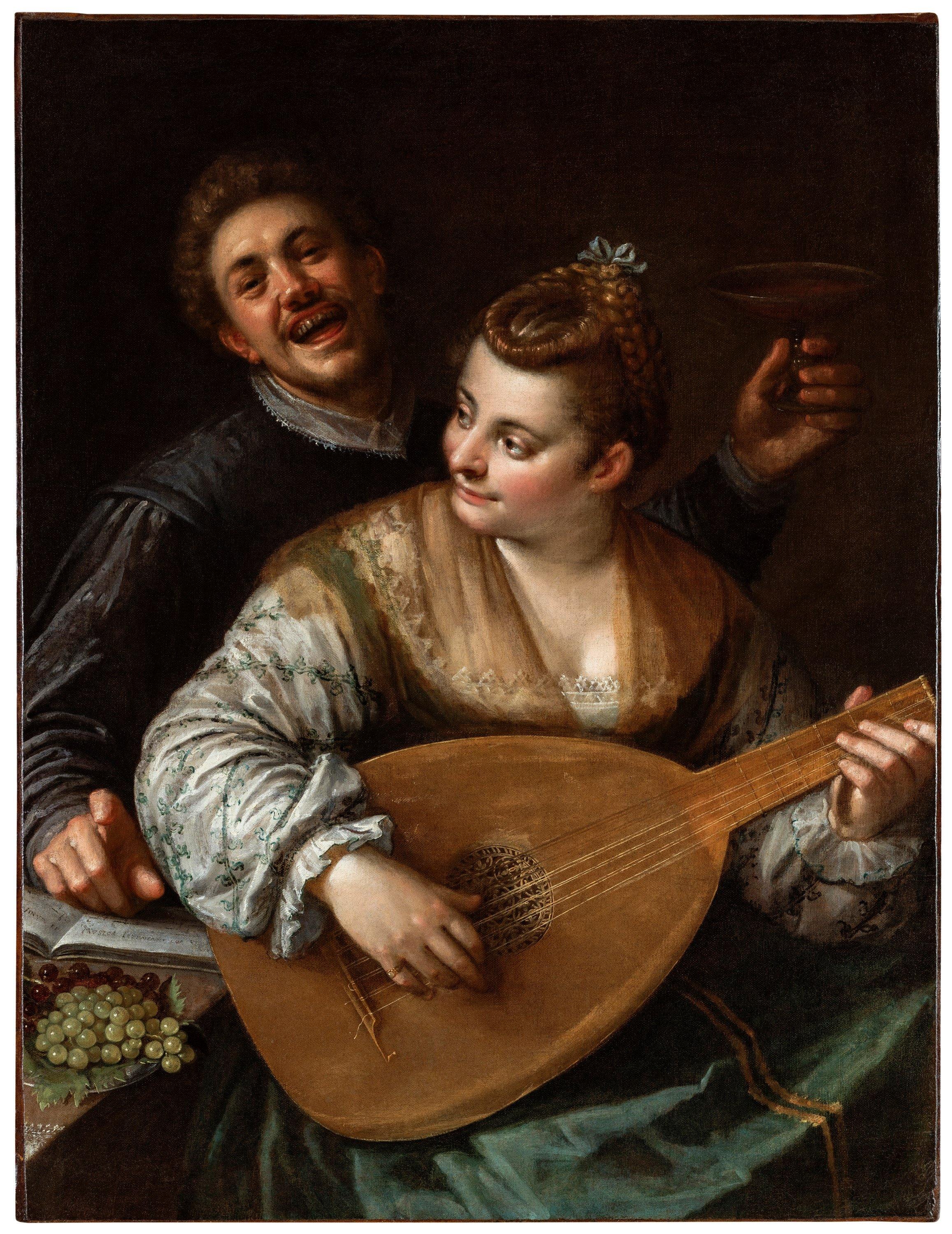 pintura Donna Venusta - Hans von Aachen