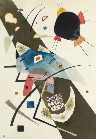 pintura Dos Puntos Negros - Wassily Kandinsky