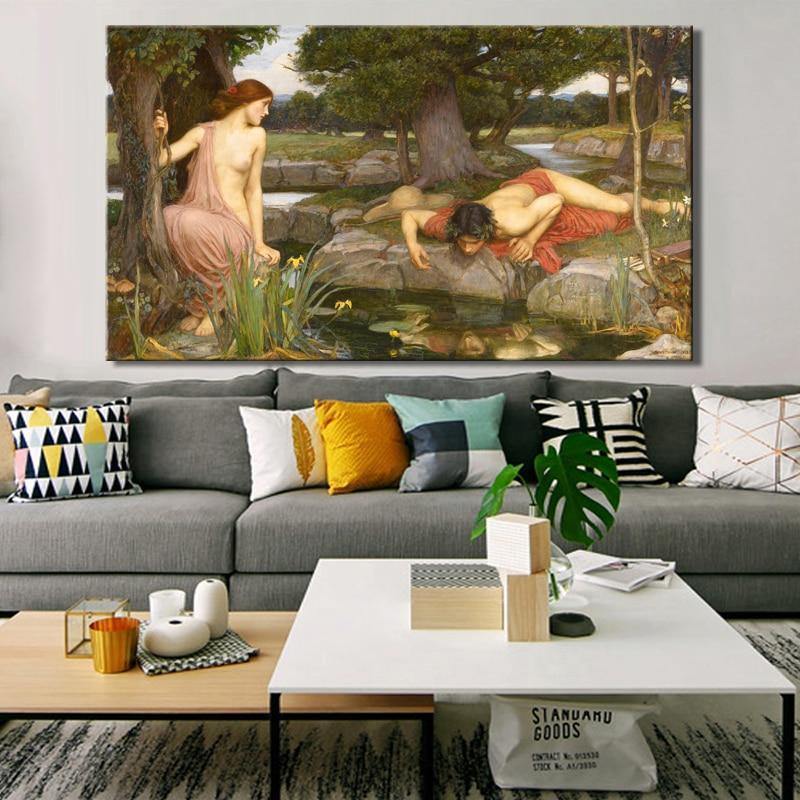 pintura Eco y Narciso - John William Waterhouse