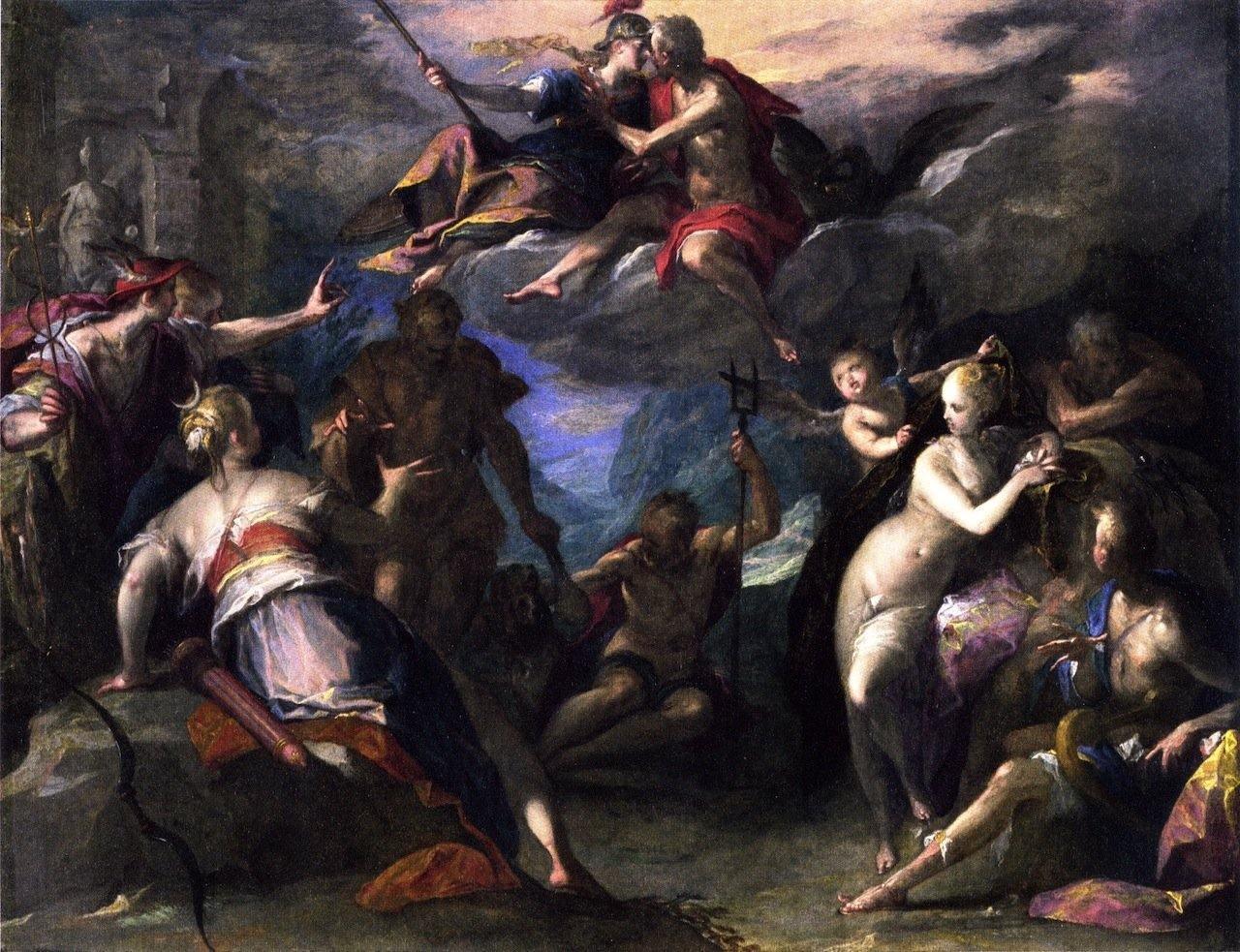 pintura El Asombro De Los Dioses - Hans von Aachen