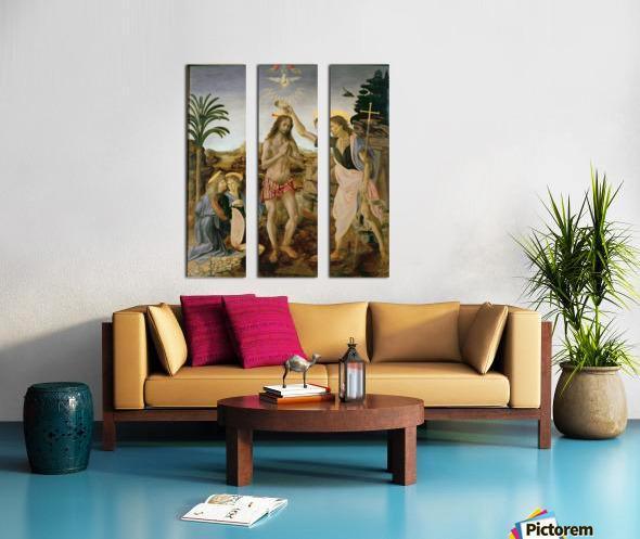 pintura El Bautismo de Cristo - Andrea del Verrocchio