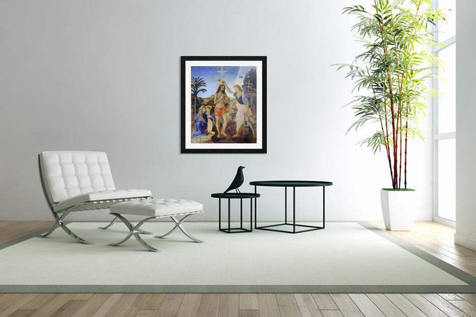 pintura El Bautismo de Cristo - Andrea del Verrocchio