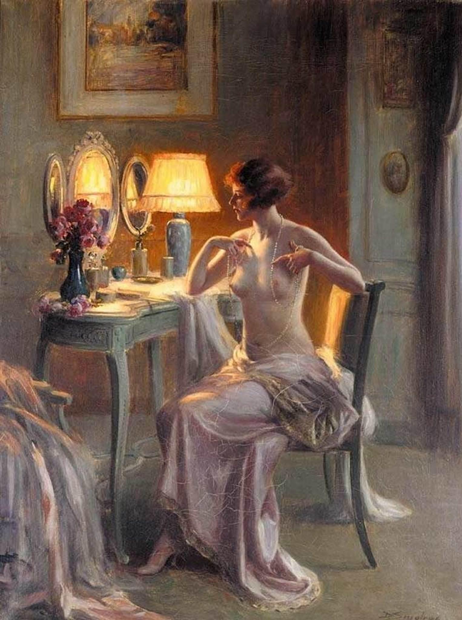 pintura El Collar De Perlas - Delphin Enjolras