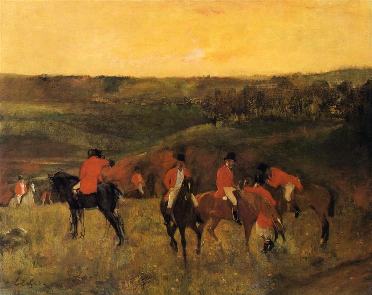 pintura El Comienzo De La Caza - Edgar Degas