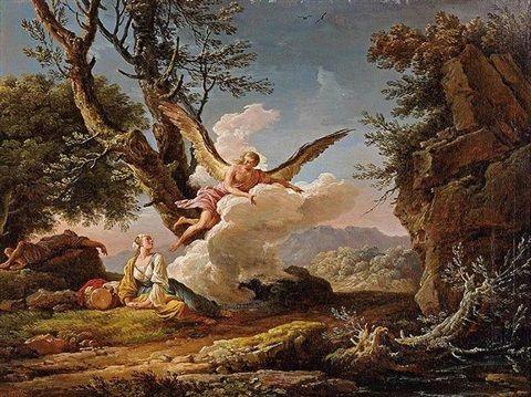 pintura El Destierro De Agar E Ismael - Claude Joseph Vernet