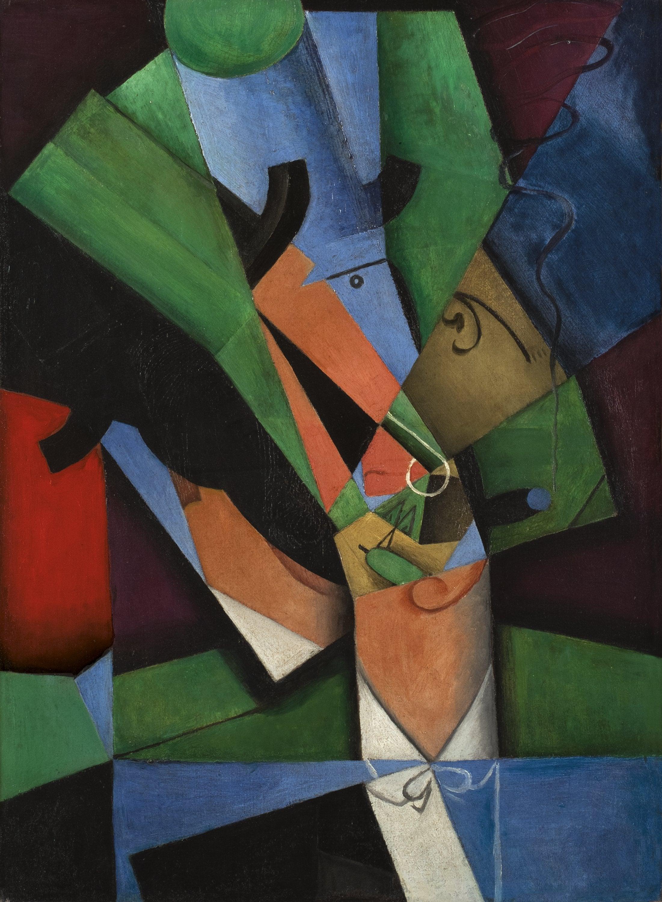 pintura El Fumador - Juan Gris