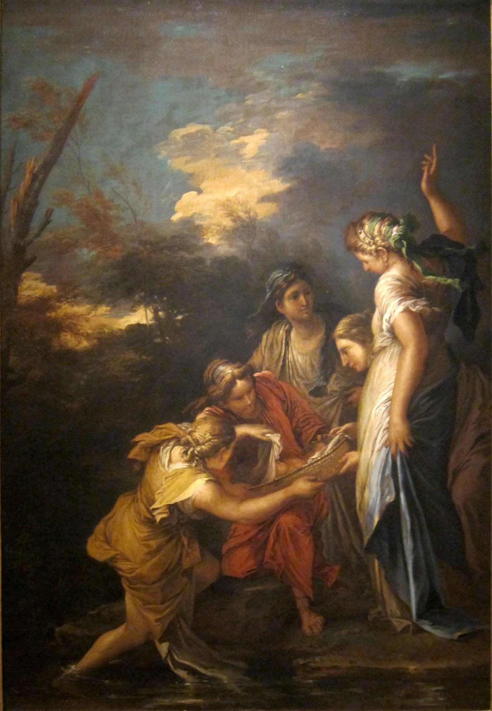 pintura El Hallazgo De Moisés - Salvator Rosa