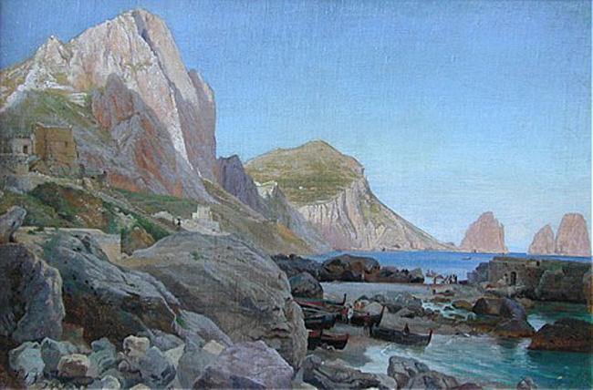 pintura El Mediterráneo - Carl Fredrik Aagard