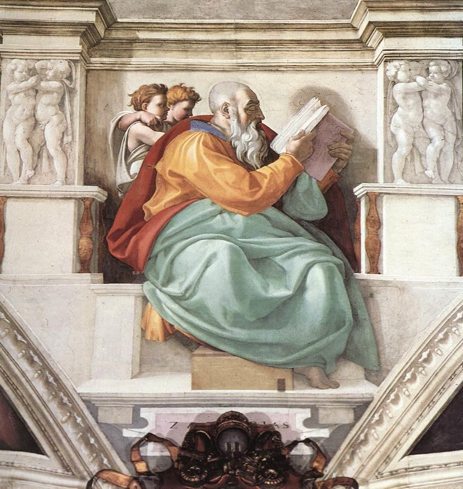 pintura El Profeta Zacarías - Miguel Ángel