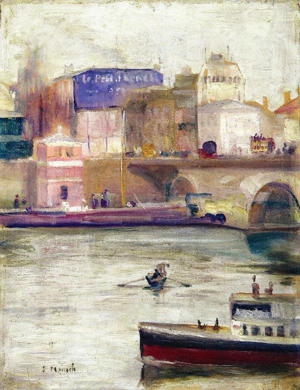 pintura El Sena En Saint Cloud - Edvard Munch