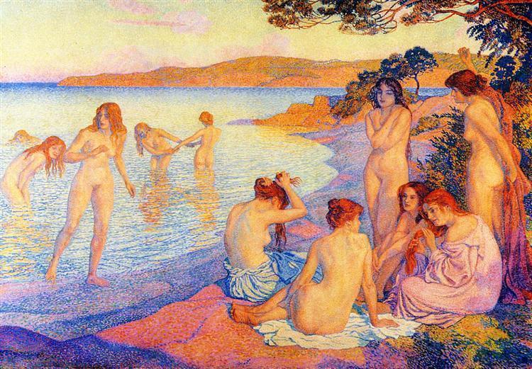 pintura El Tiempo Ardiente - Theo Van Rysselberghe