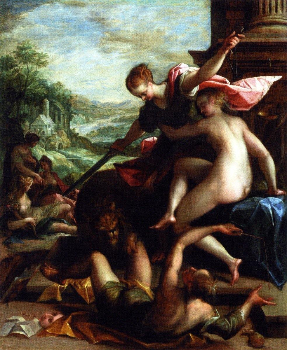 pintura El Triunfo De La Verdad - Hans von Aachen