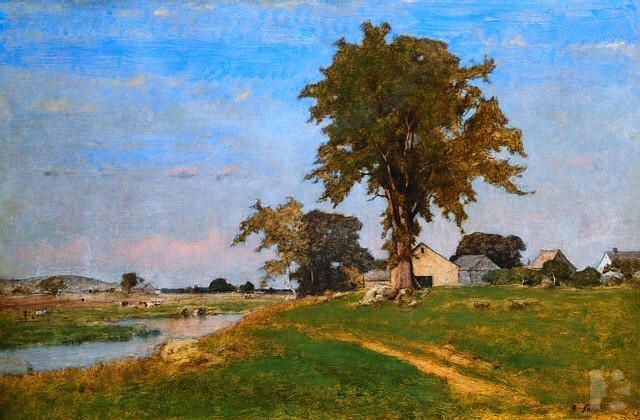 pintura El VIejo Olmo En Medfield - George Inness