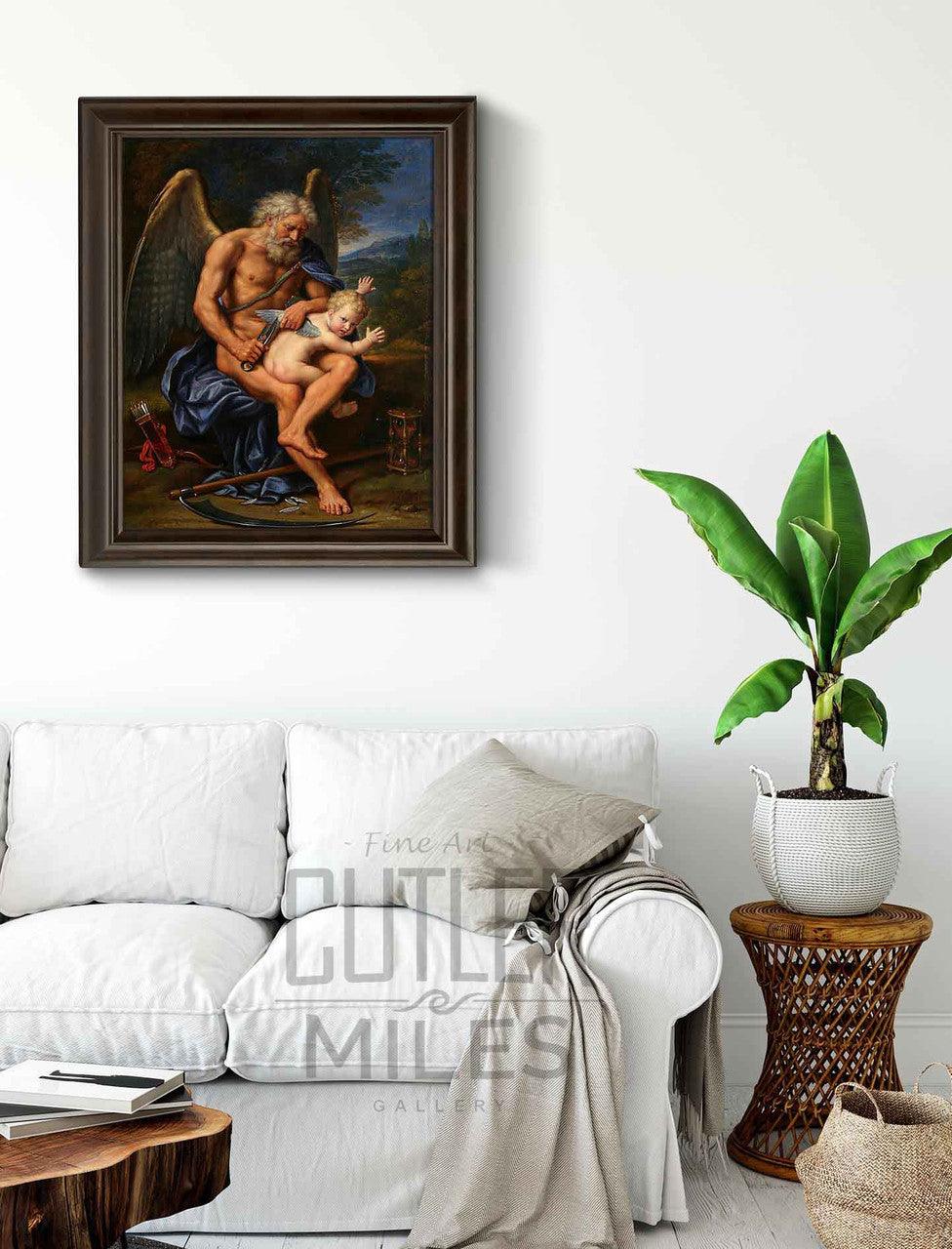 pintura El amor lo puede todo pero el tiempo vence al amor - Pierrre Mignard
