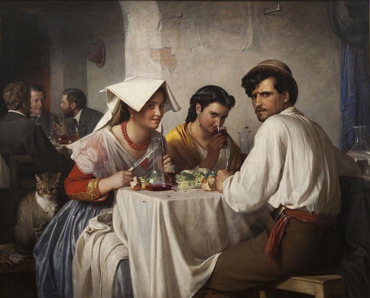pintura En Una Osteria Romana - Carl Bloch
