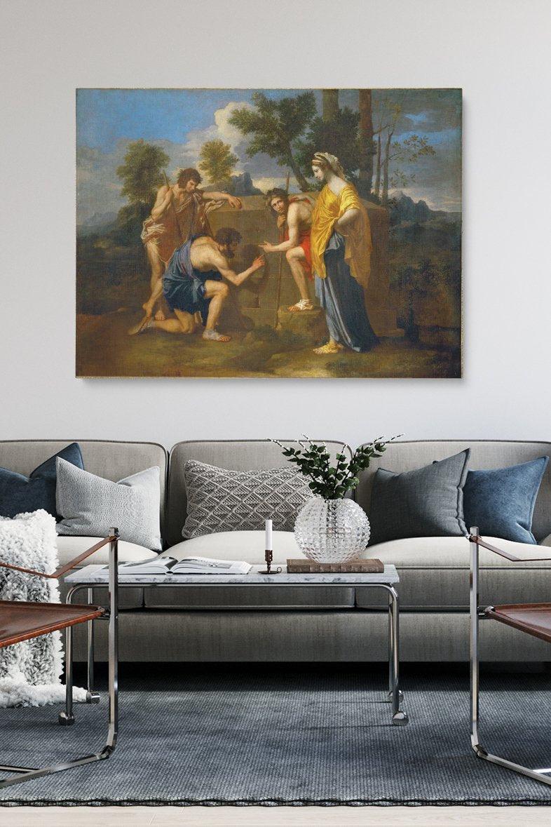 pintura Et in Arcadia ego (Los Pastores Arcadianos) - Nicolas Poussin