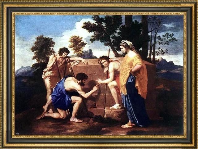 pintura Et in Arcadia ego (Los Pastores Arcadianos) - Nicolas Poussin