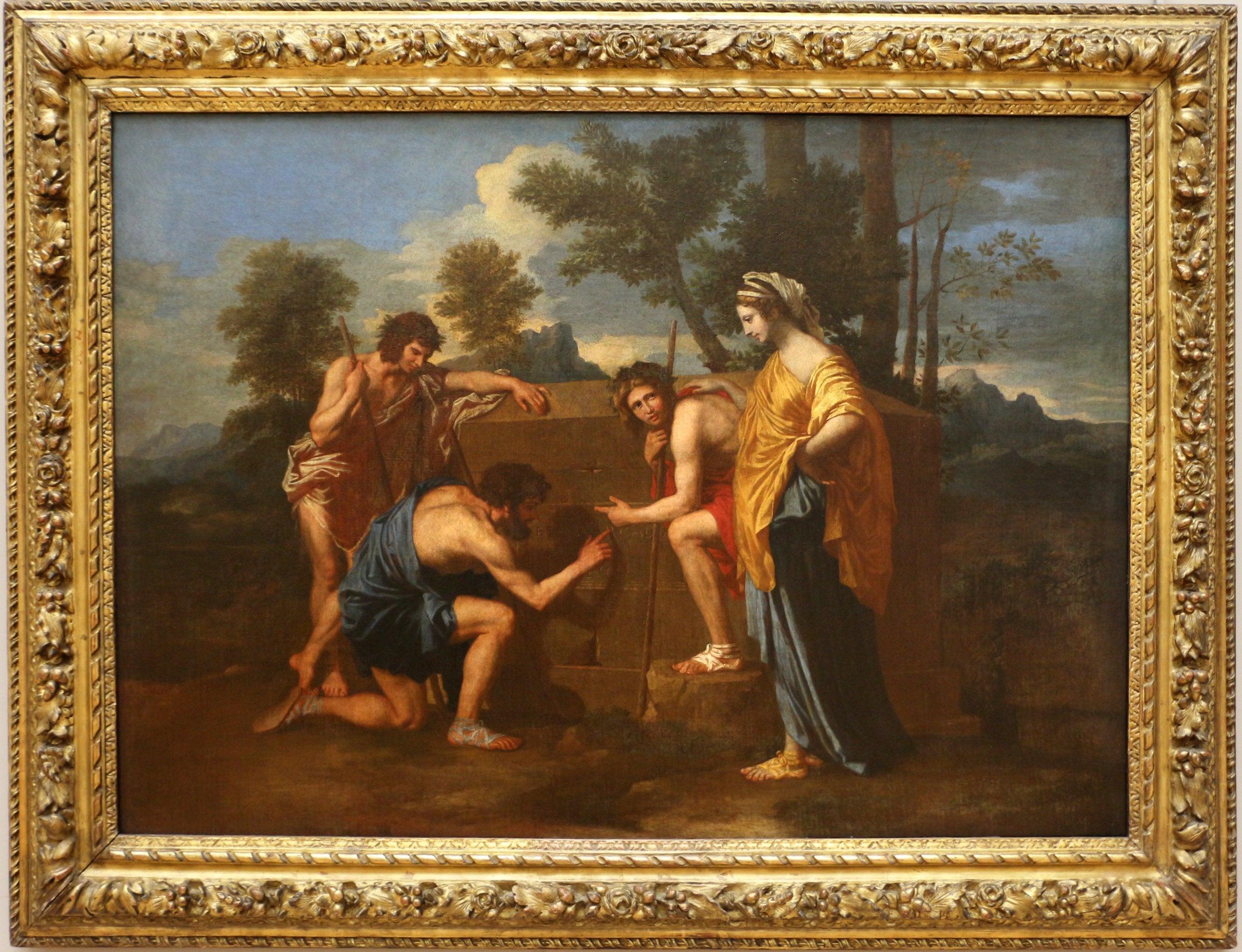 pintura Et in Arcadia ego (Los Pastores Arcadianos) - Nicolas Poussin