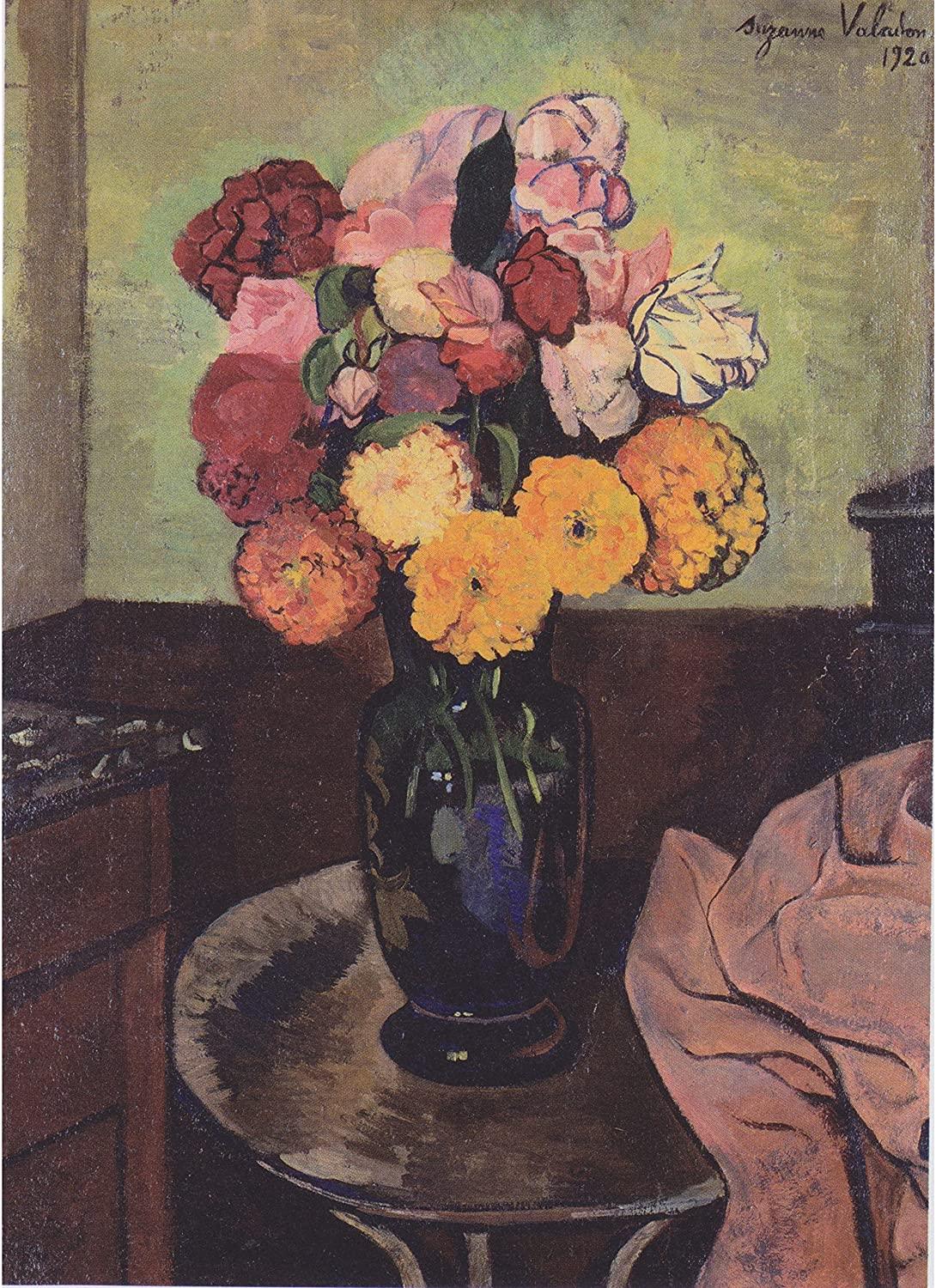 pintura Florero De Flores En Una Mesa Redonda - Suzanne Valadon
