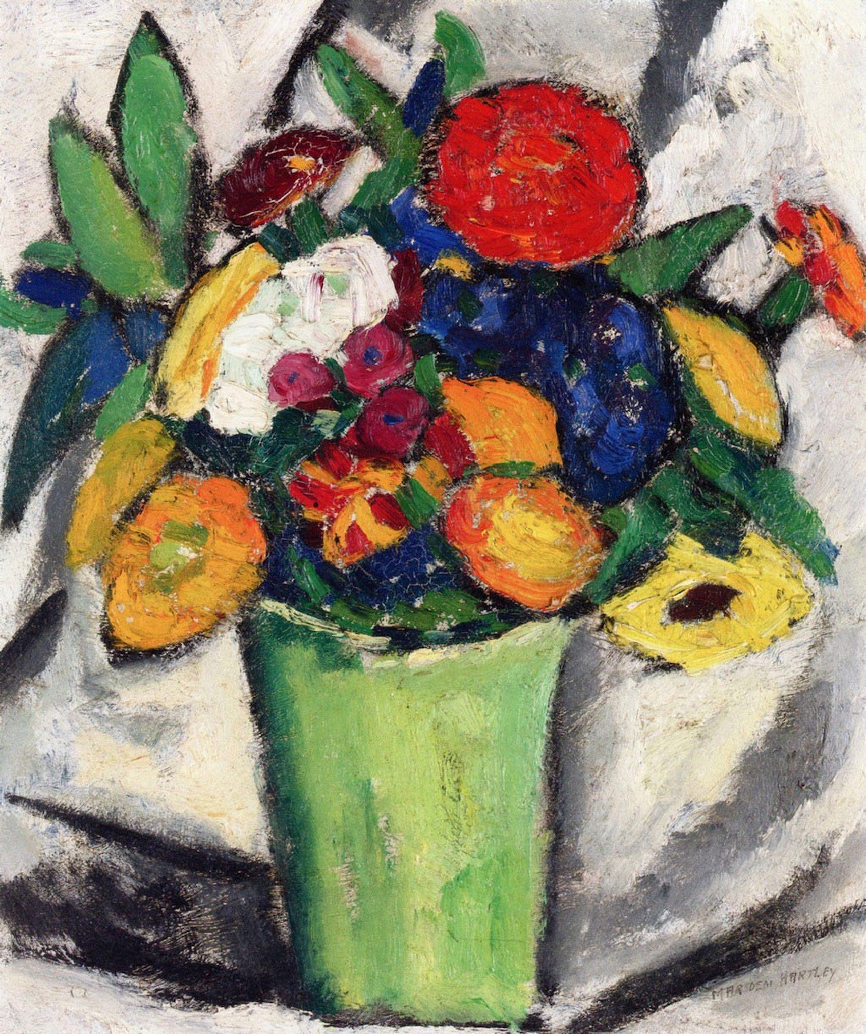 pintura Florero De Flores - Marsden Hartley