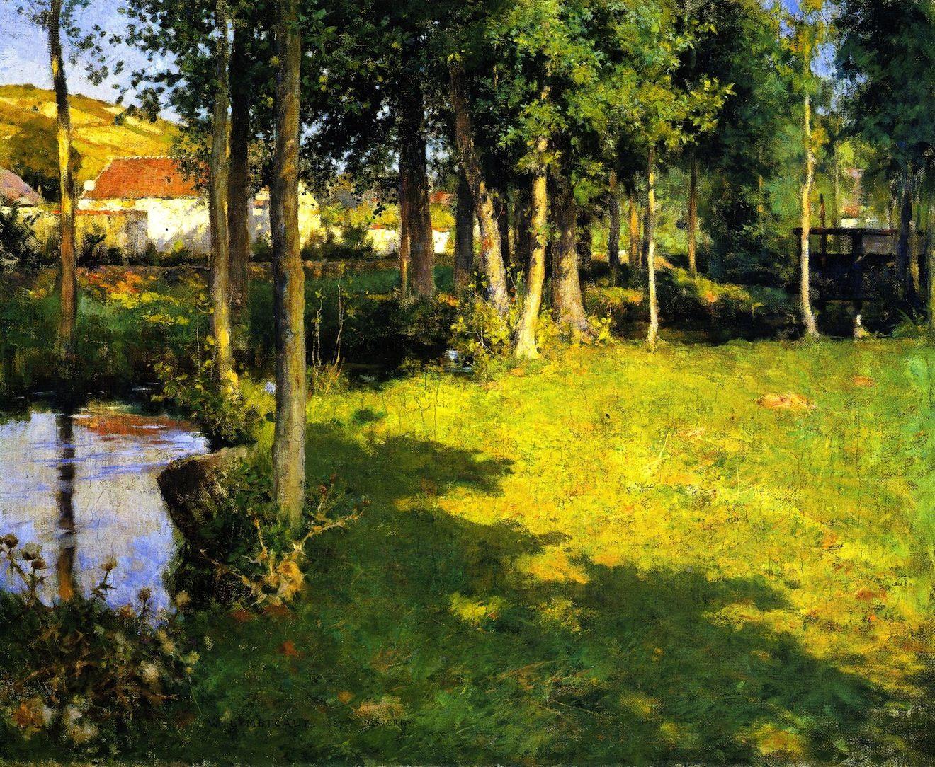 pintura Giverny - Willard Leroy Metcalf