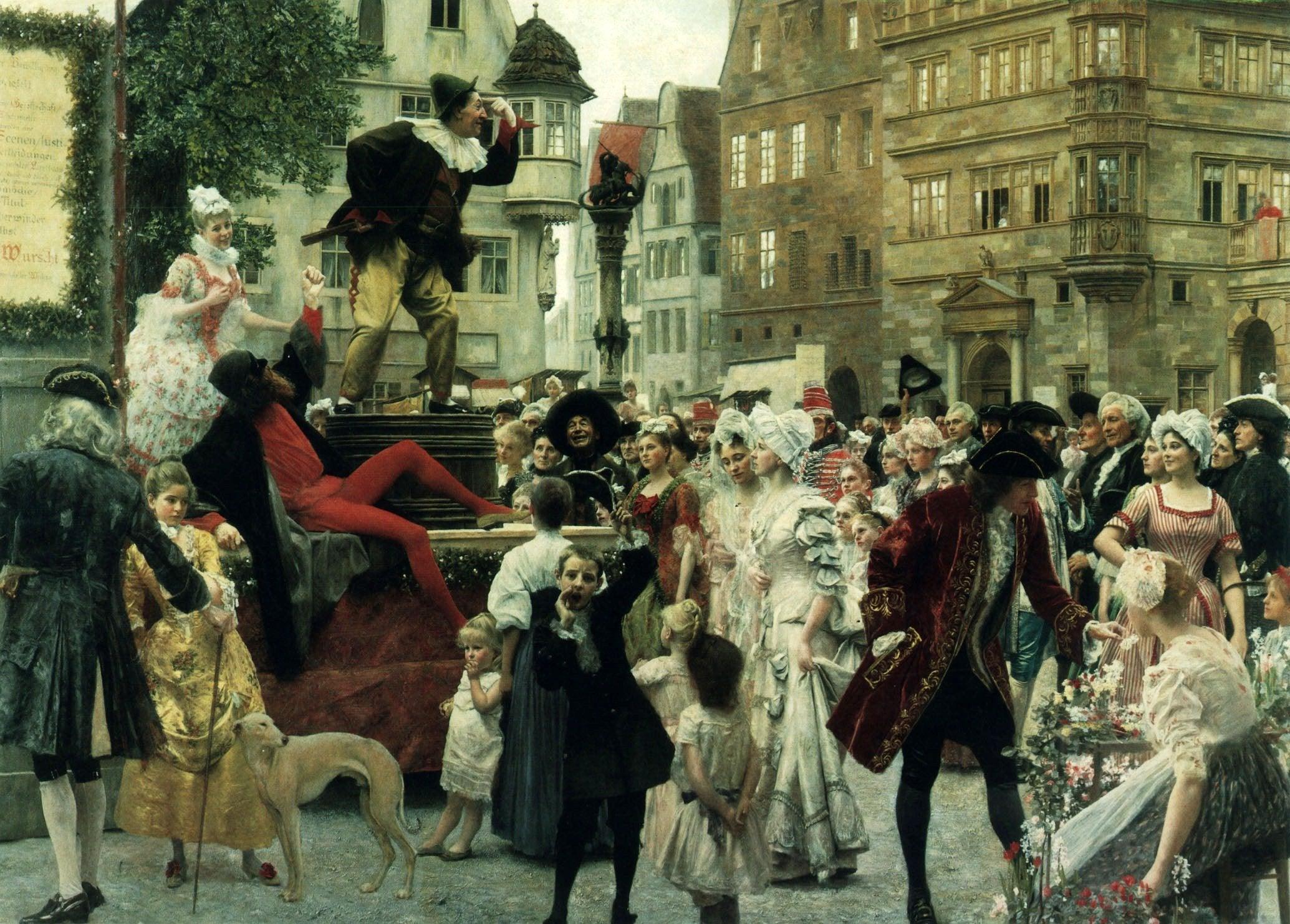 pintura Hanswurst En El Escenario De La Feria - Gustav Klimt