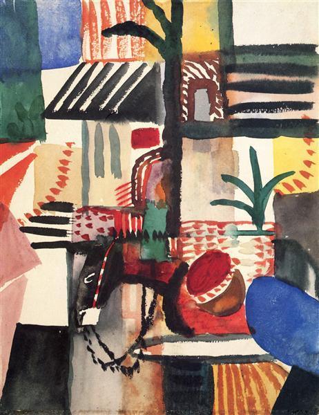 pintura Hombre Con Burro - August Macke