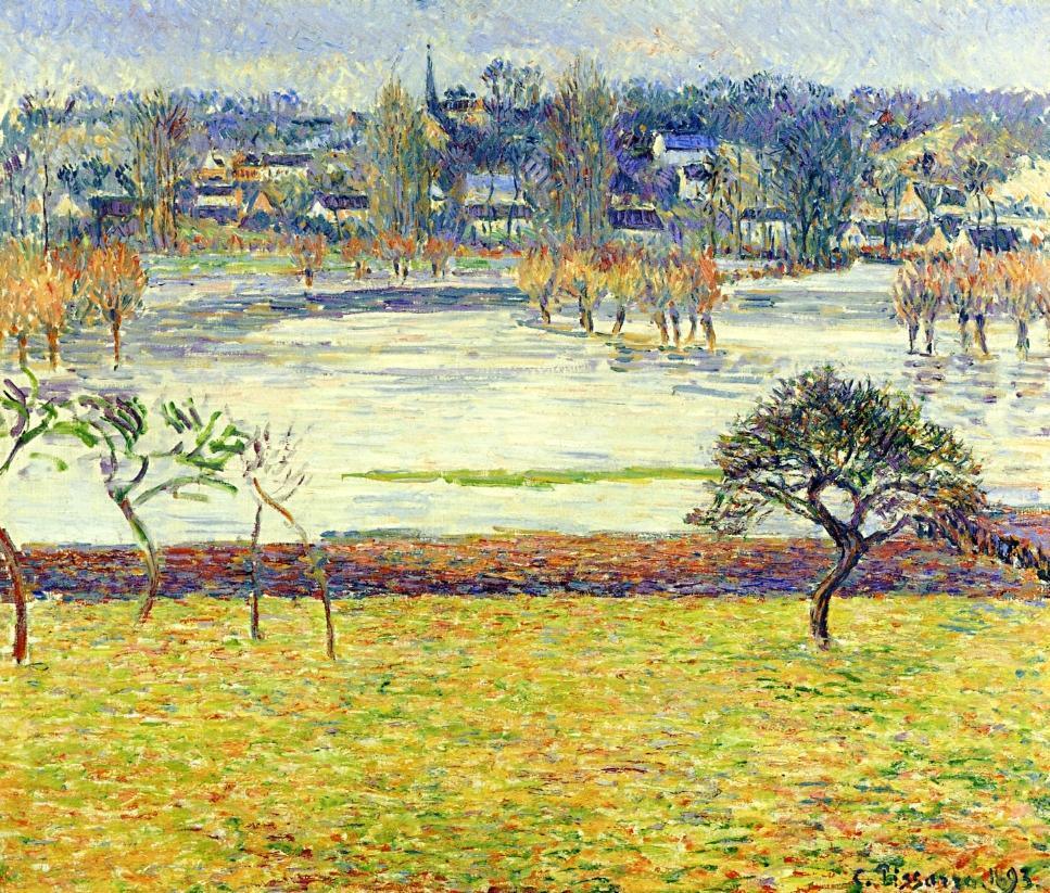 pintura Inundación Efecto Blanco Eragny - Camille Pissarro