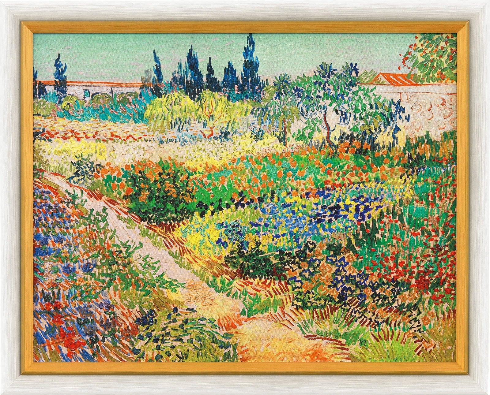 Jardín Floreciente Con Camino