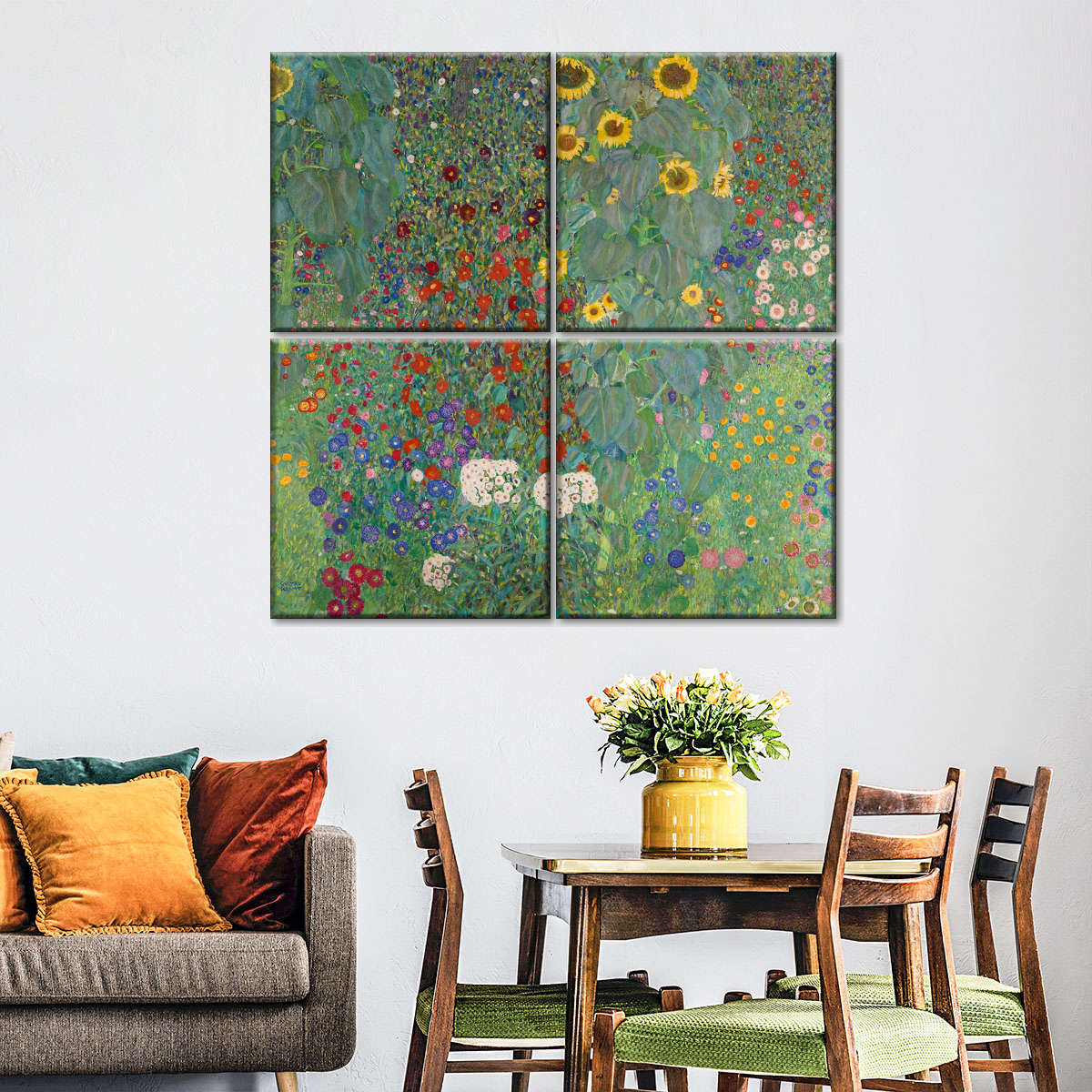 Jardim da Fazenda com Girassóis