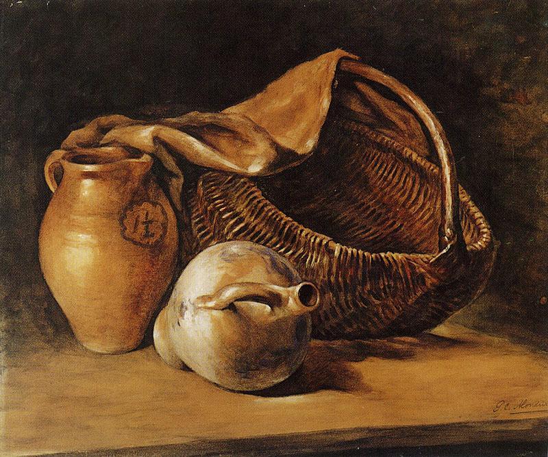 pintura Jarra, Jarra Y Canasta - Piet Mondrian