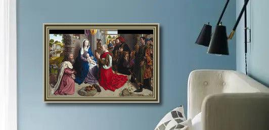 pintura La Adoración de Los Reyes (Retablo de Monteforte) - Hugo Van Der Goes