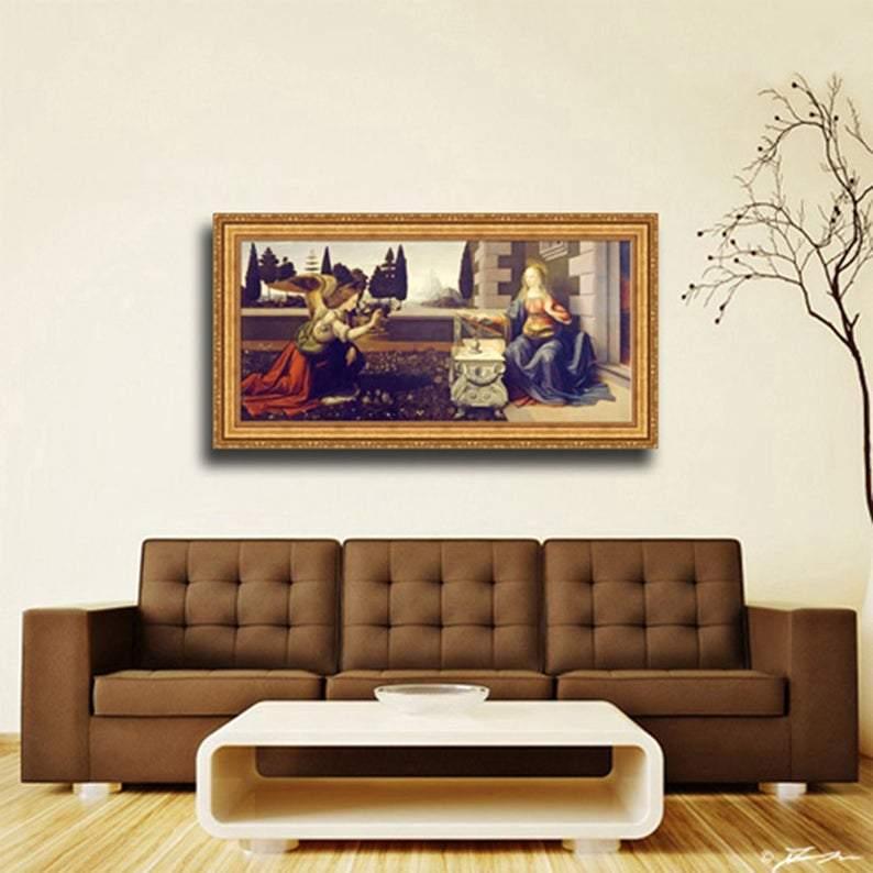 pintura La Anunciación - Leonardo Da Vinci