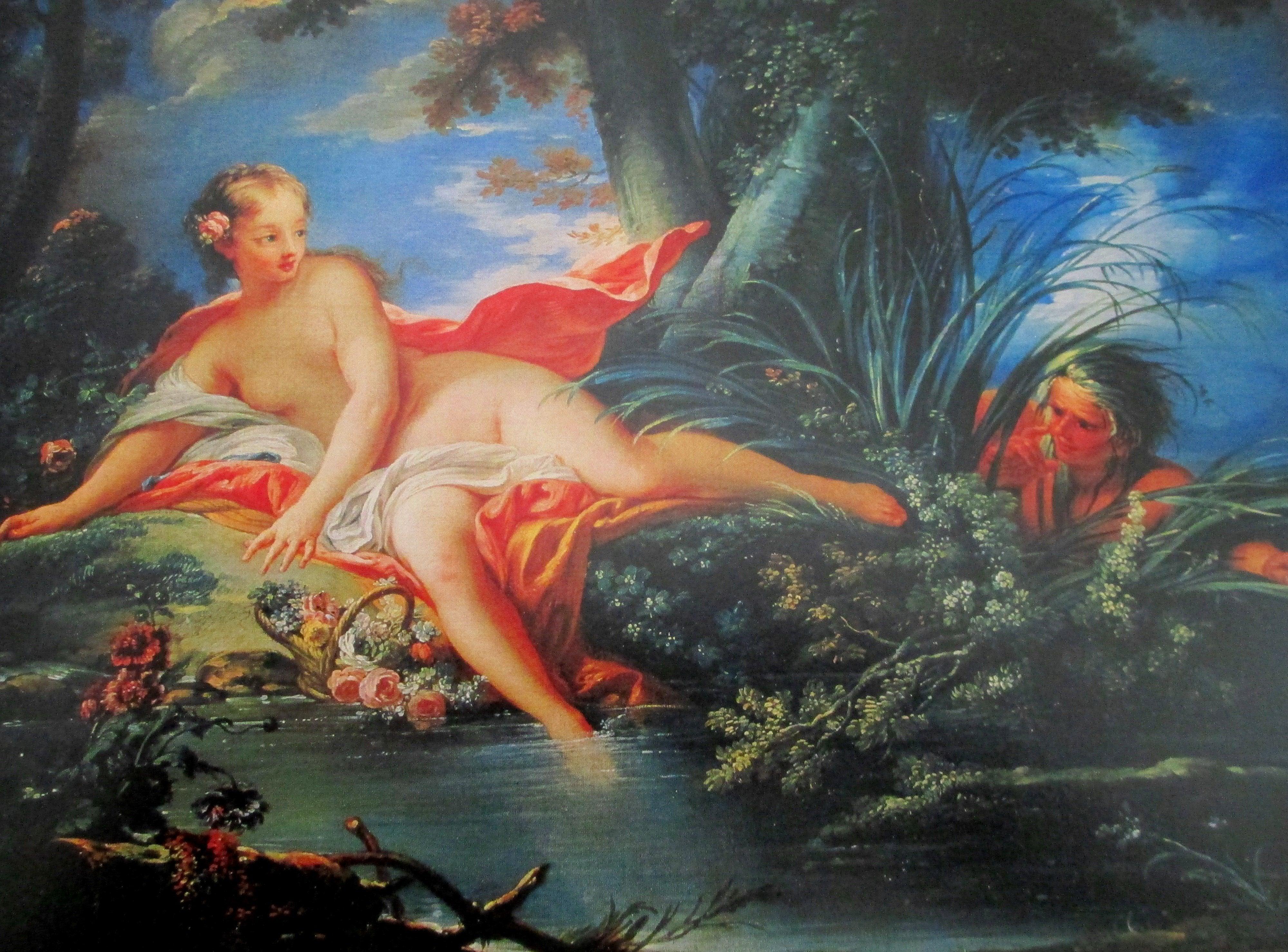 pintura La Bañista Sorprendida - Francois Boucher