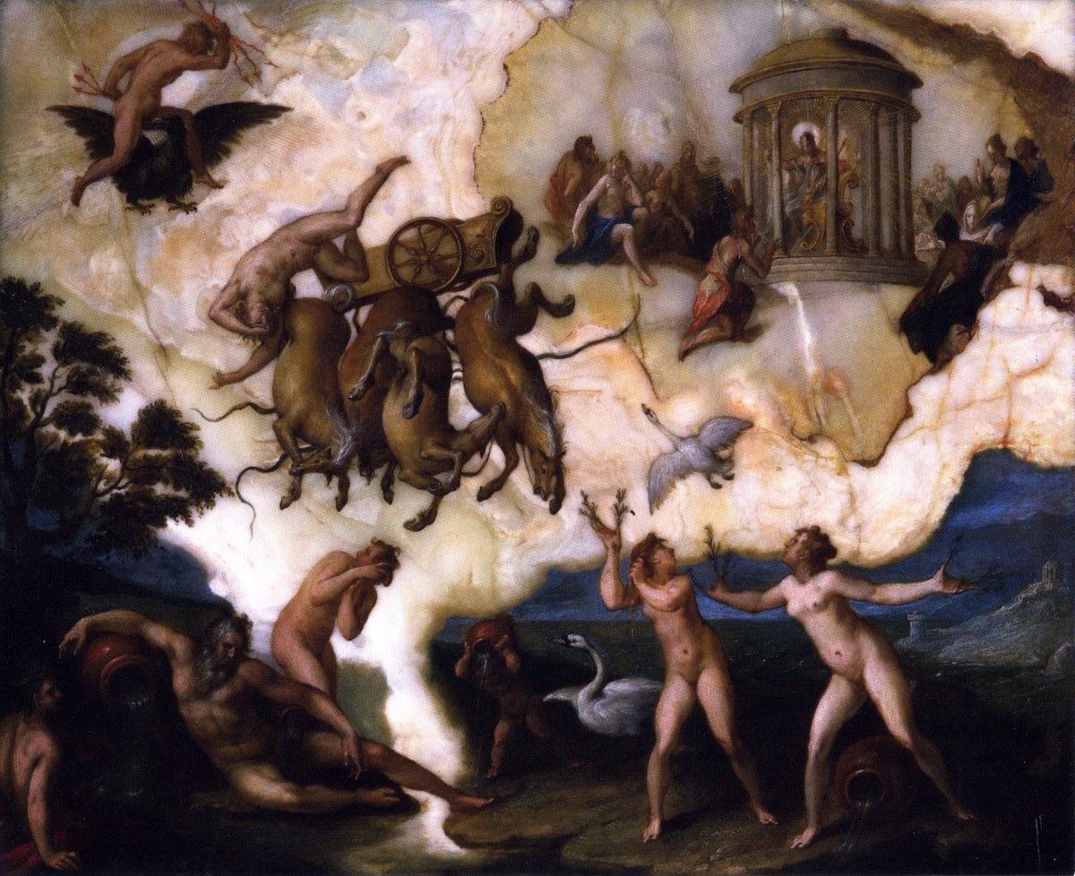 pintura La Caída De Phaeton - Hans von Aachen