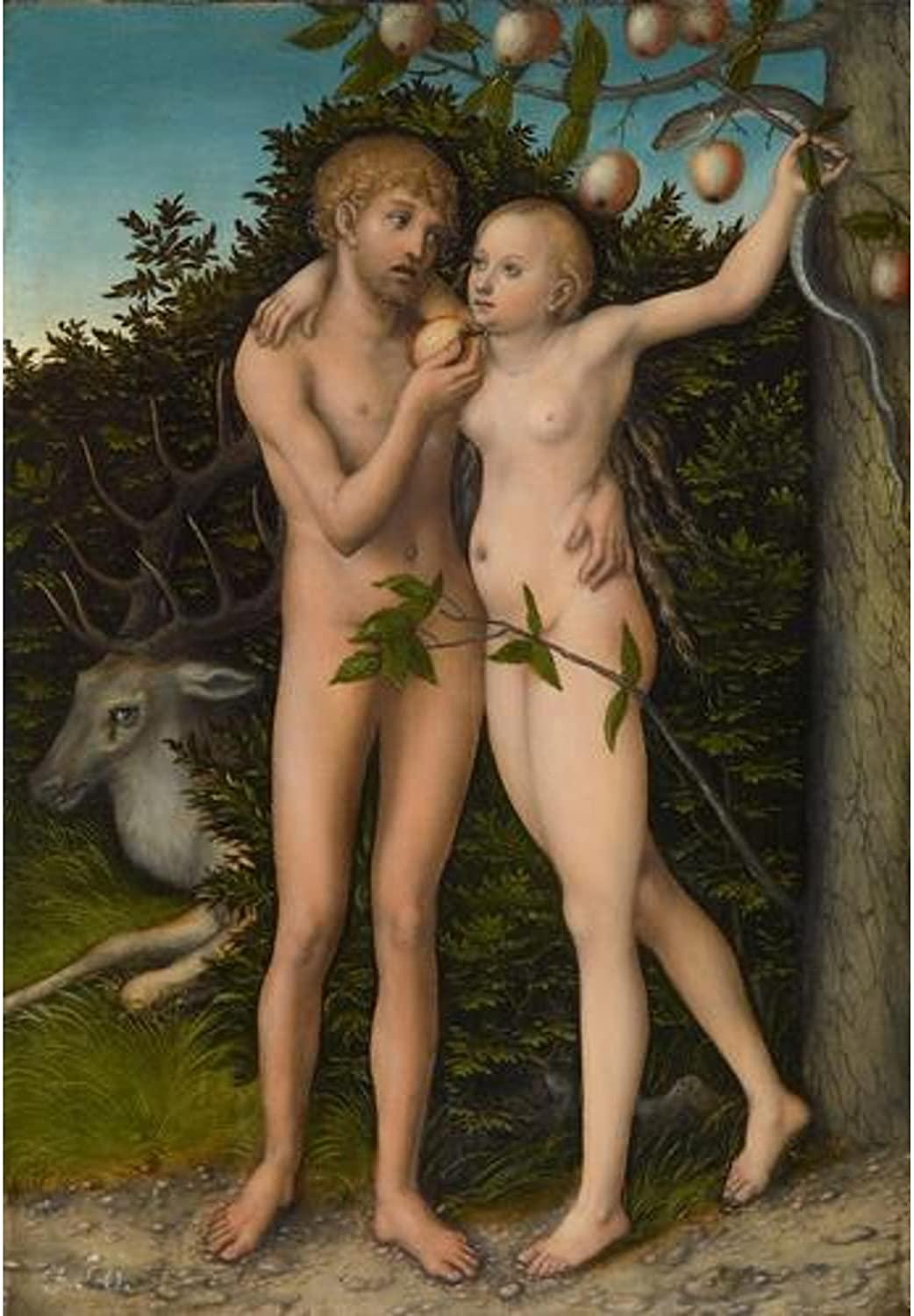 pintura La Caída Del Hombre - Lucas Cranach El Viejo